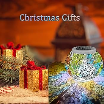 Aukora Color Changing Solar Powered Glass Ball Garden Lights